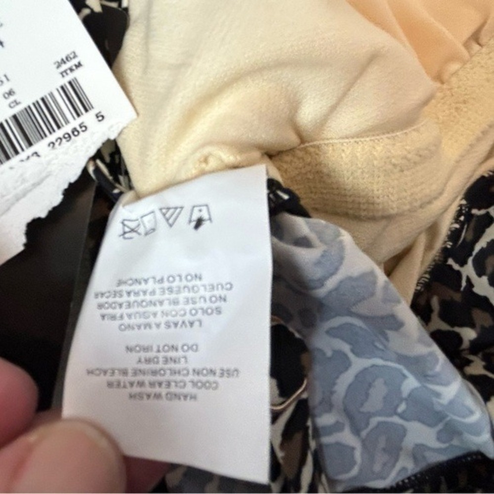 Aqua Green Animal Print Mob Wife 1PC Swimsuit Large 12/14 NWT - Picture 5 of 14